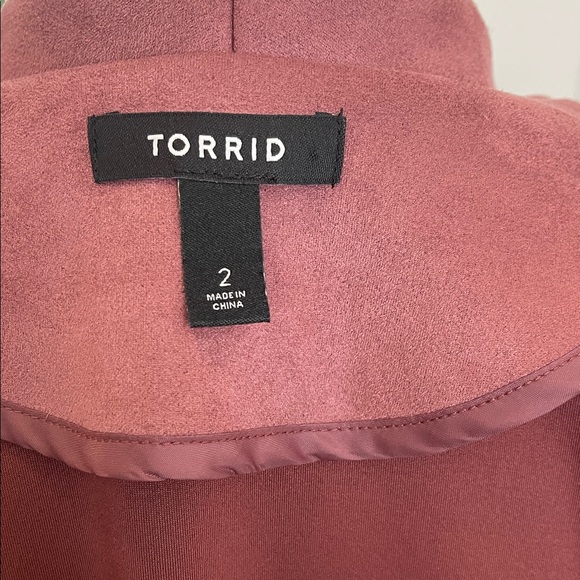 Torrid Faux Suede Peplum Mauve Jacket - Picture 10 of 12